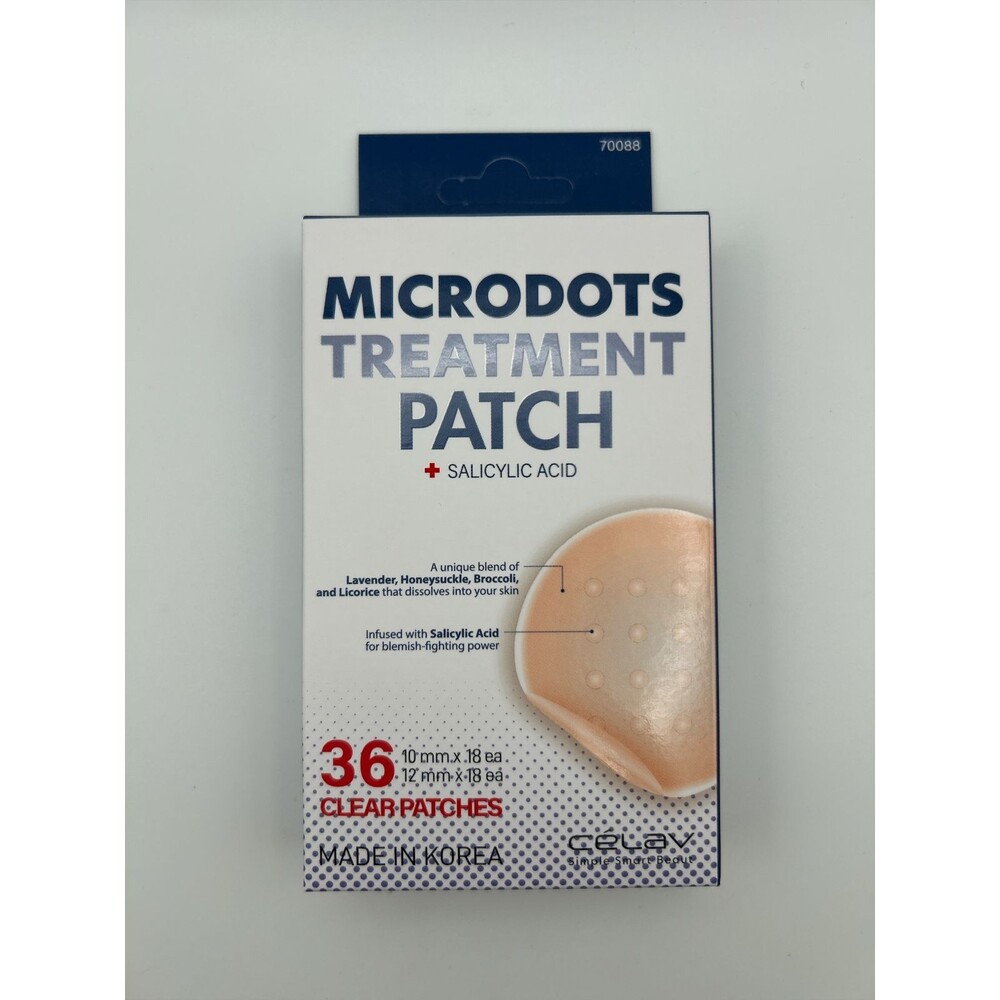 Celavi Microdots Treatment Patch Salicylic Acid Acne Pimple Cover 36 ct K-Beauty
